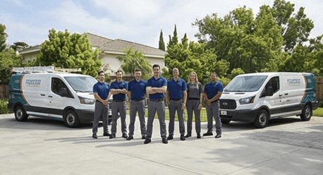 Best Plumbing Brentwood team and service vehicles ready for dispatch in Brentwood, CA